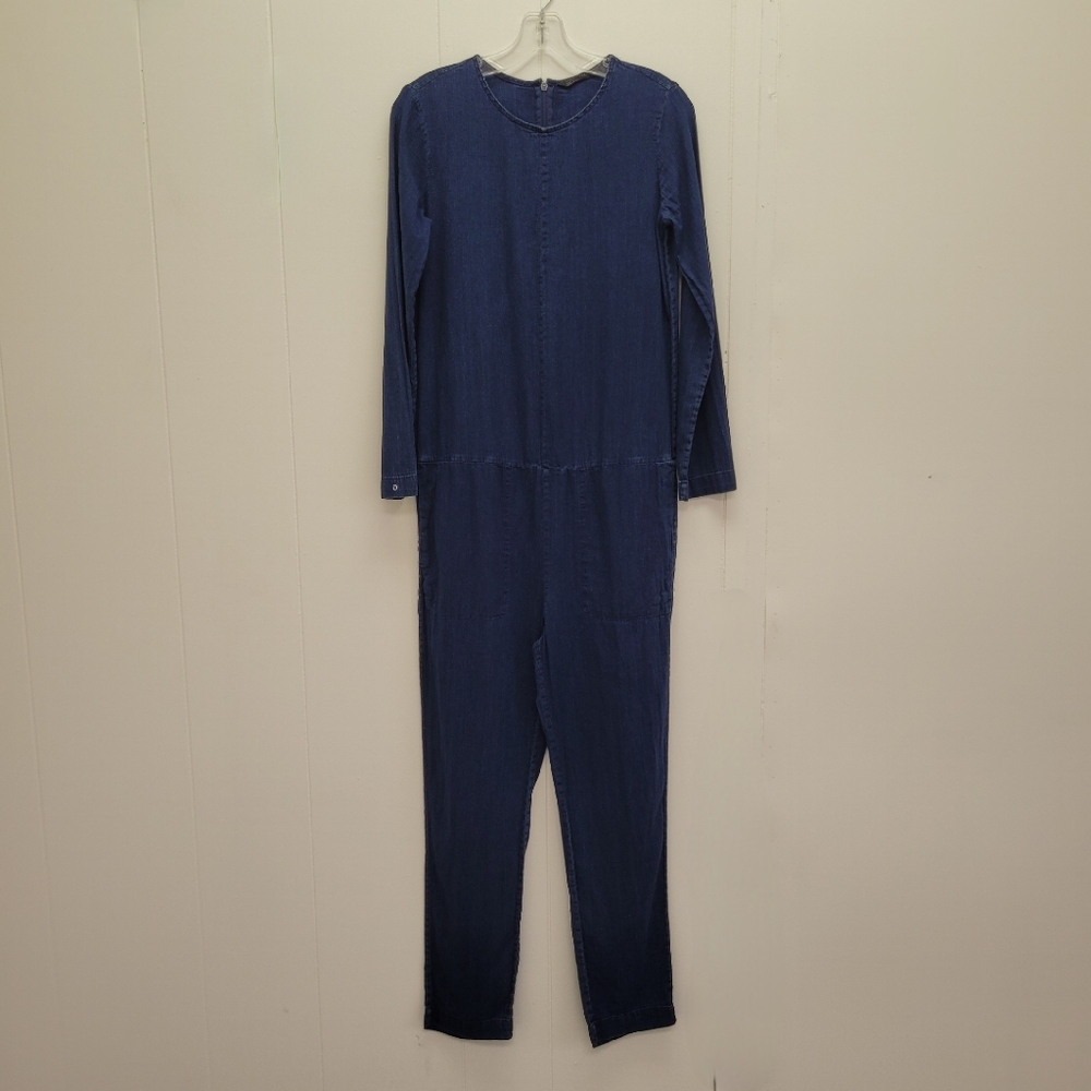 Zara Trafaluc Long Sleeve Denim Jumpsuit